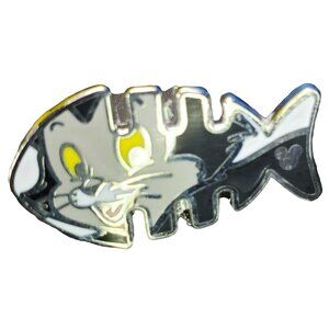 Disney Figaro Trading Pin Hidden Mickey Brooch Pinocchio Fish Bone Lapel Pin